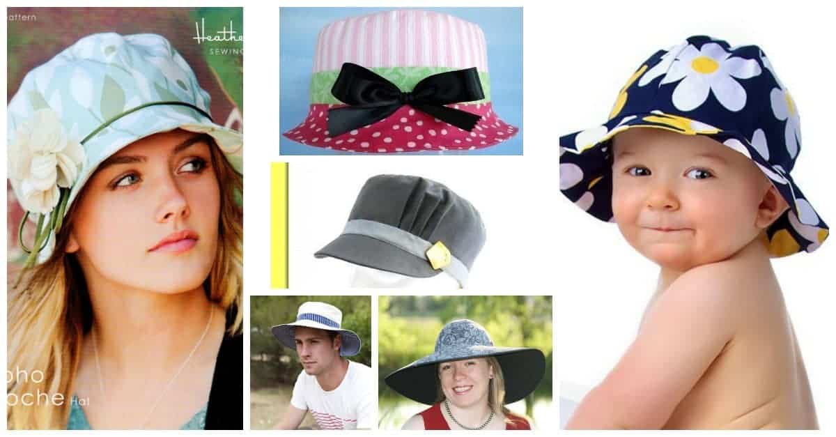 Shady sun hat sewing patterns for the whole family