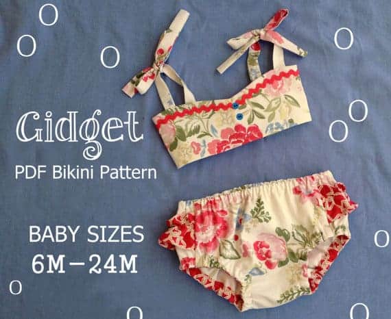 Gigdet baby bikini sewing pattern