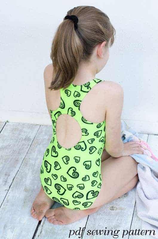 Racerback laura swimsuit sewing pattern for girls
