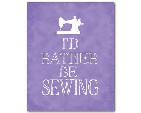 I'd rather be sewing | sewing room wall art