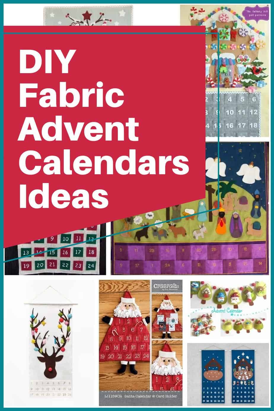 Collection of DIY Fabric advent calendar ideas