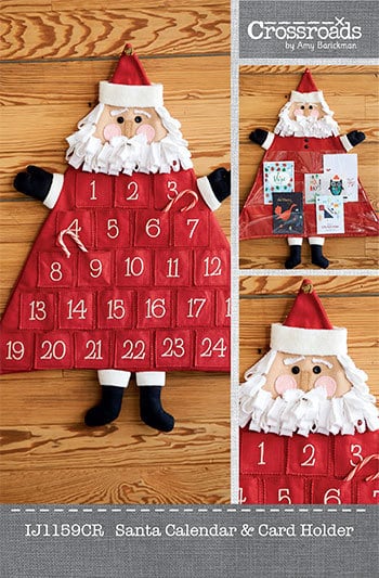 Santa or Father Christmas felt advent calendar sewing pattern