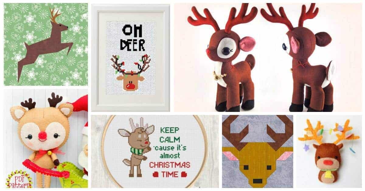 40  Free Printable Reindeer Sewing Pattern AizakAfshain