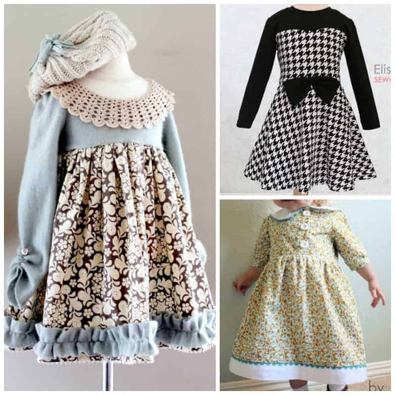 Winter Wonderland Adorable girl's longsleeve dress patterns for all