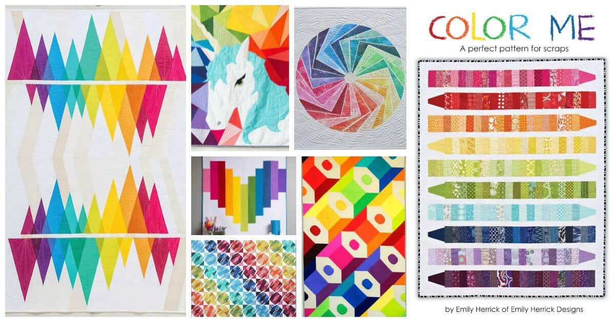 Rainbow quilt patterns make me happy! I love all these rainbow quilt ideas. They make great DIY baby shower gifts and are fantastic scrap-busting projects. So beautiful!