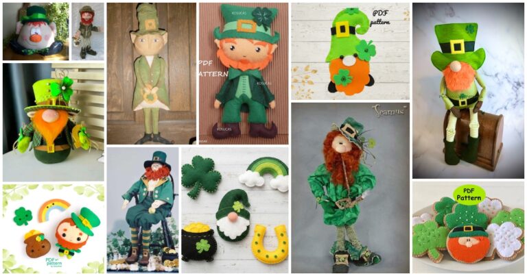Get the luck of the Irish with Leprechaun Doll sewing patterns