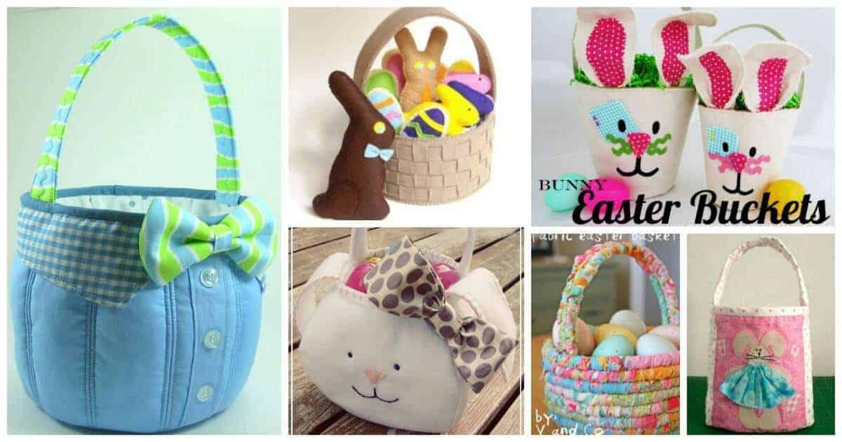 What a cute collection of Easter basket sewing patterns and tutorials.