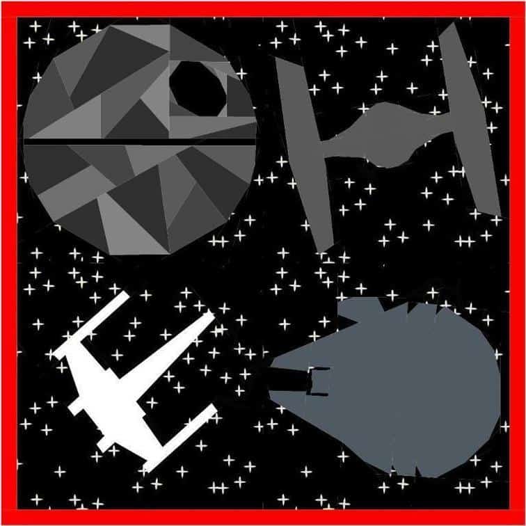 Mini Star Wars quilt patterns by Quiet Play.