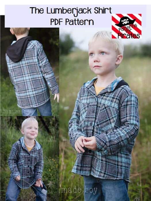 The Lumberjack Shirt sewing pattern from Patterns for Pirates