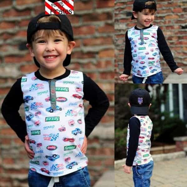 Yo Ho Henley shirt sewing pattern for babies and toddlers from Patterns for Pirates