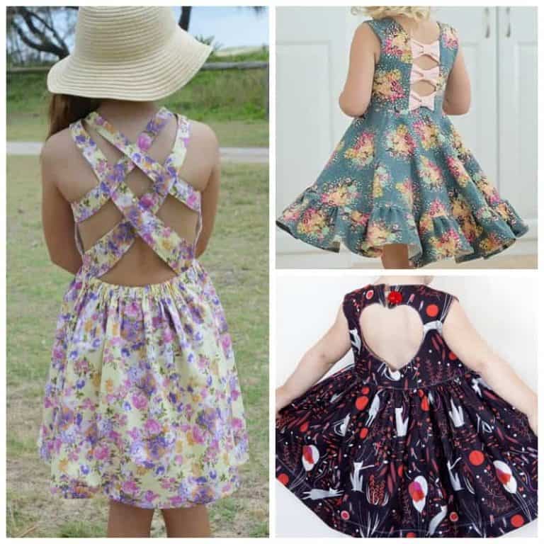 Party in the Back: girl’s dress sewing patterns with fun back details
