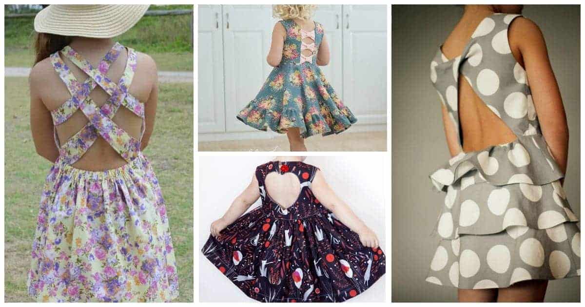 Party in the Back: girl's dress sewing patterns with fun back details