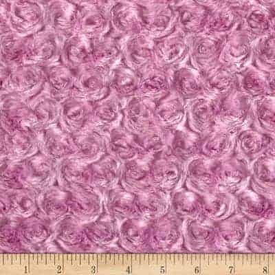 Rosebud Minky fabric in colour orchid from Michael Miller Fabrics