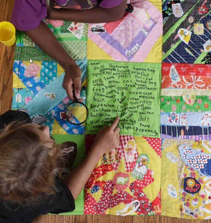 I-Spy Quilt made by kids