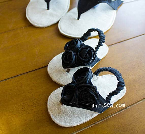 Allyson baby flip-flops sewing pattern from IThinkSewDesign