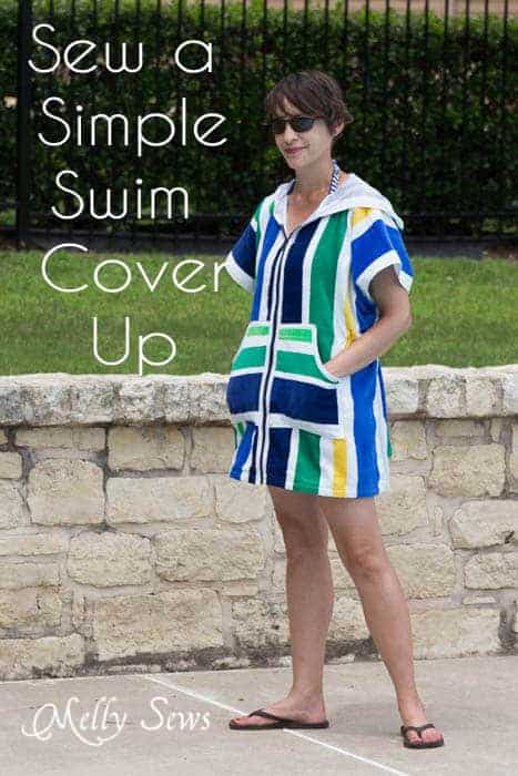Simple swim cover up sewing tutorial from Melly Sews