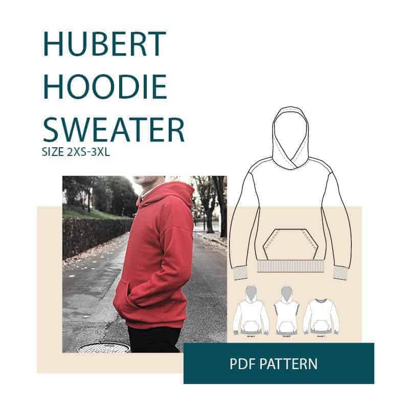 Hubert Men's Hoodie pdf sewing pattern from Wardrobe By Me