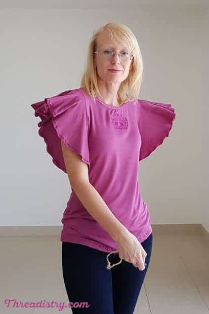 George and Ginger Super Sleeve top sewing pattern review - love the twirl of the sleeves