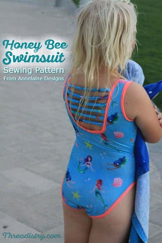 Honey Bee swimsuit or leotard sewing pattern from Annelaine Designs