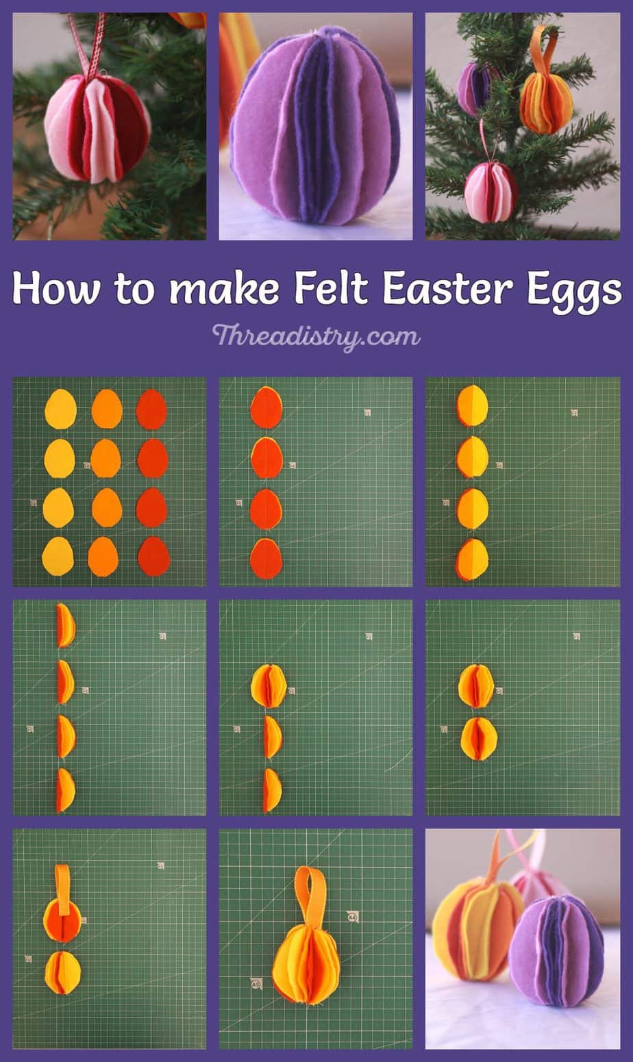 How to make felt Easter eggs. Click through for this fun and cute sewing tutorial for Easter decorating.