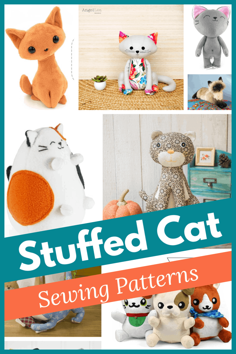 cat stuffed animal pattern free