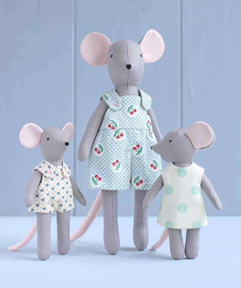 mouse family sewing pattern