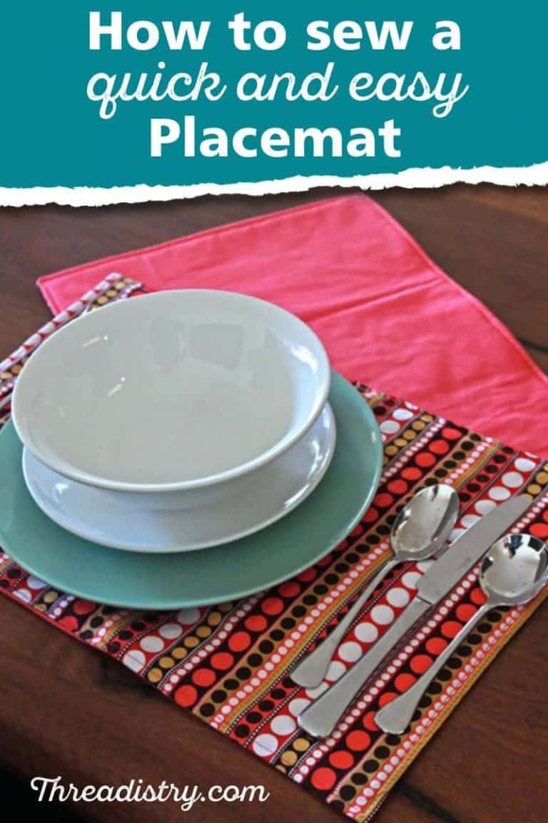 How to sew a Placemat Quick and Easy Beginner sewing project