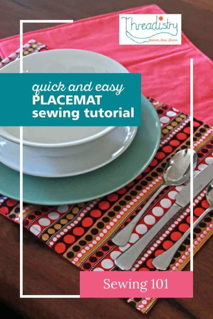 How to sew a Placemat Quick and Easy Beginner sewing project