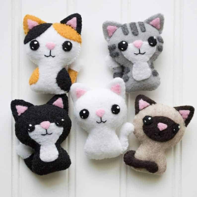 From cute and cuddly to realistic: the best Stuffed Cat sewing patterns