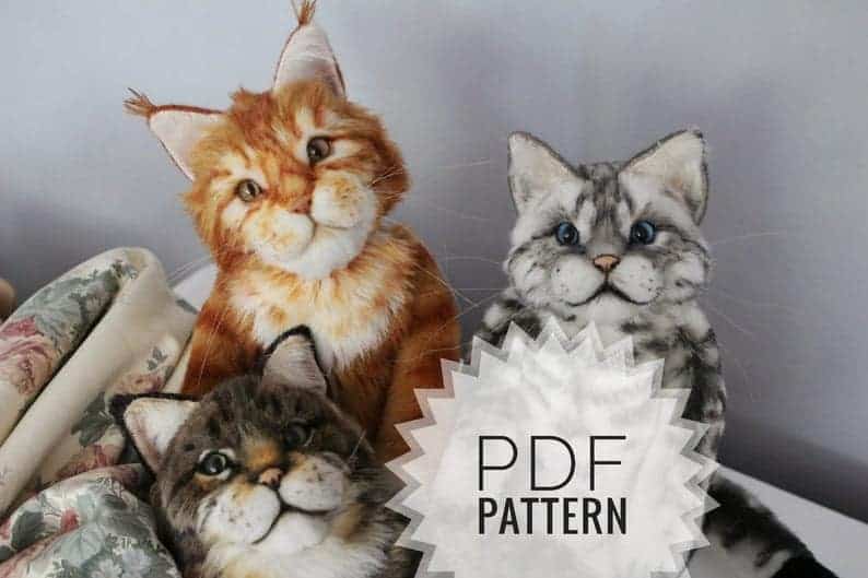 From cute and cuddly to realistic: the best Stuffed Cat sewing patterns