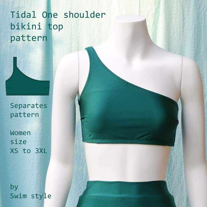 Tidal One shoulder bikini top