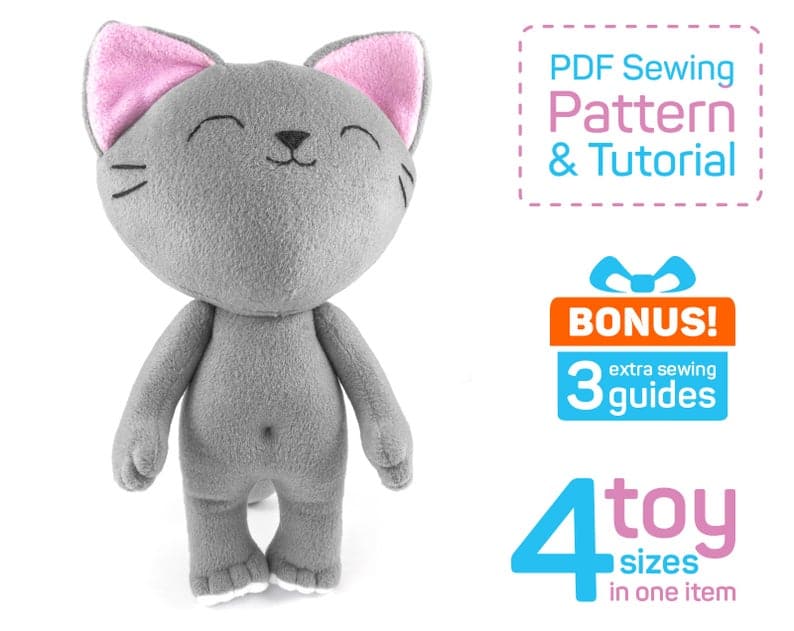 from cute and cuddly to realistic the best stuffed cat sewing patterns