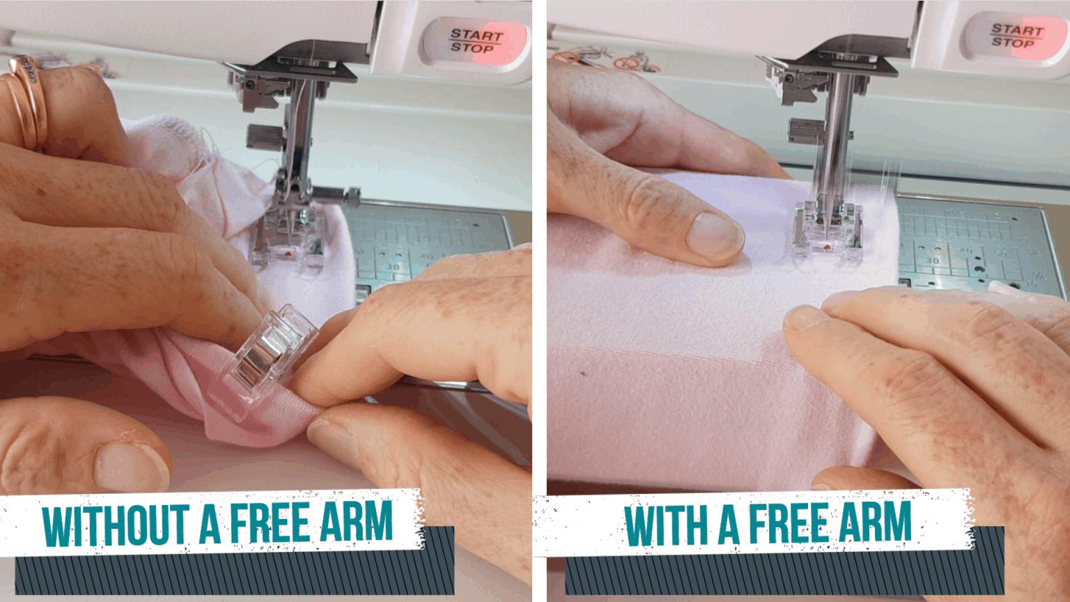 What is a free arm sewing machine (and when to use it!)