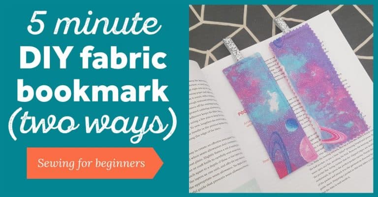 How to sew a bookmark (two ways) | Quick and Easy sewing project for beginners