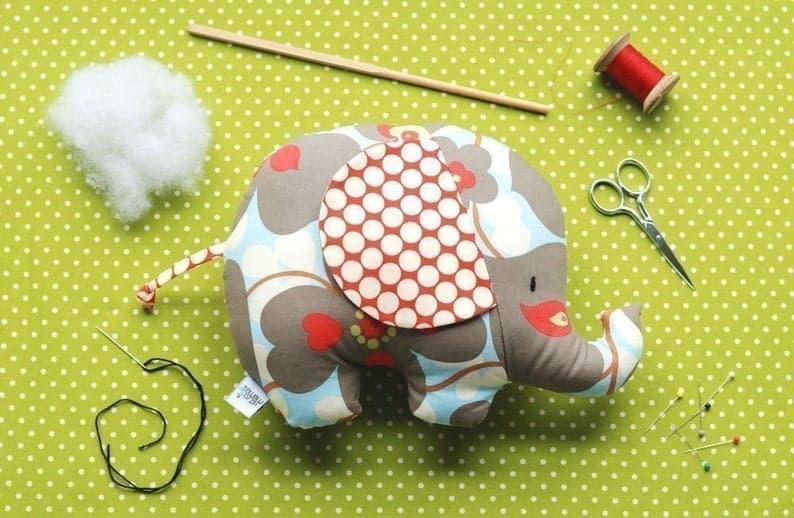 Simple elephant sewing pattern
