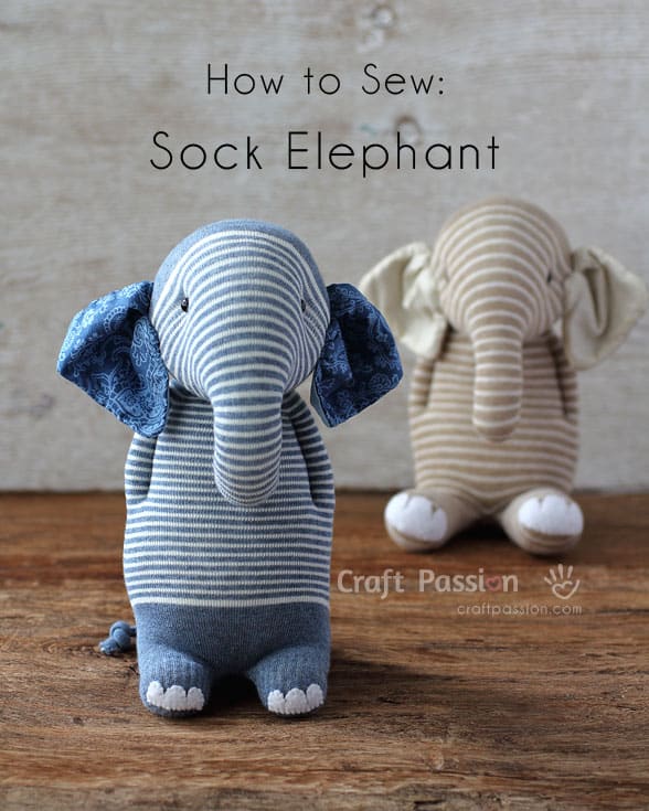 How to sew a sock elephant