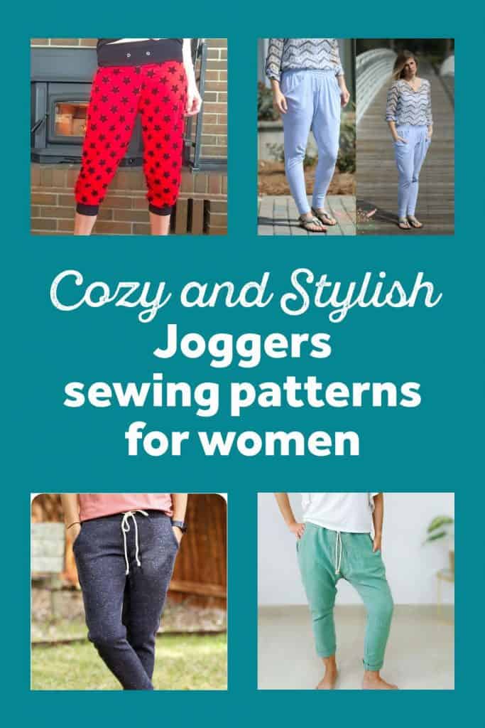 Women slim sweat pants trouser lounge wear sewing pattern