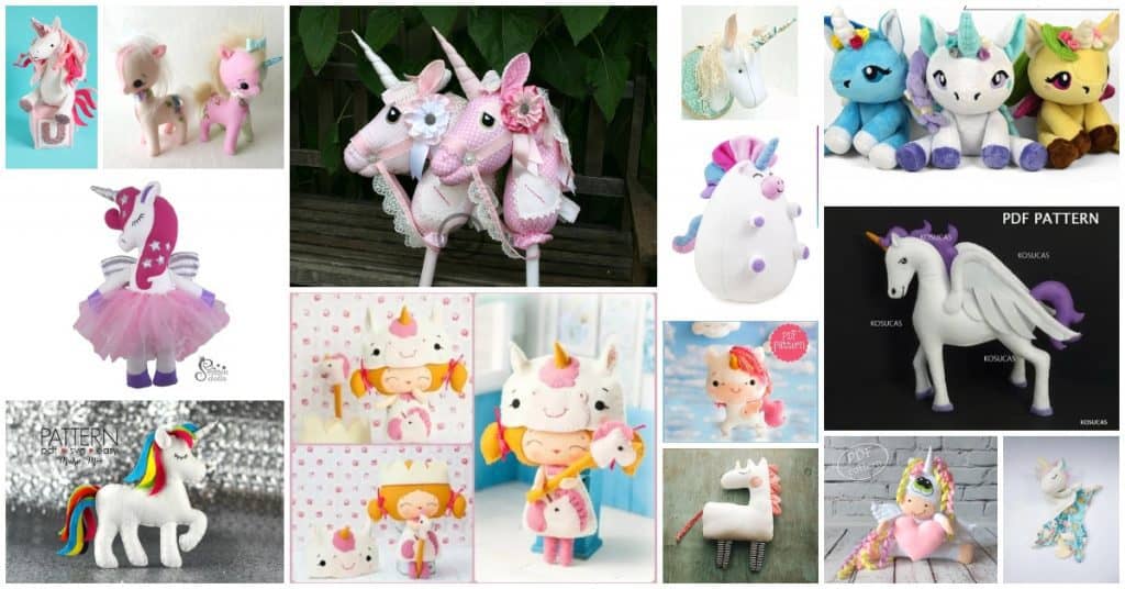 Unicorn best sale plush pattern