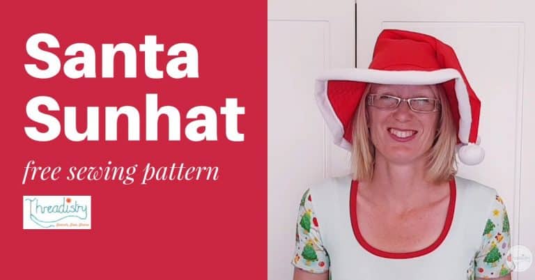Free Santa Sunhat sewing pattern and tutorial