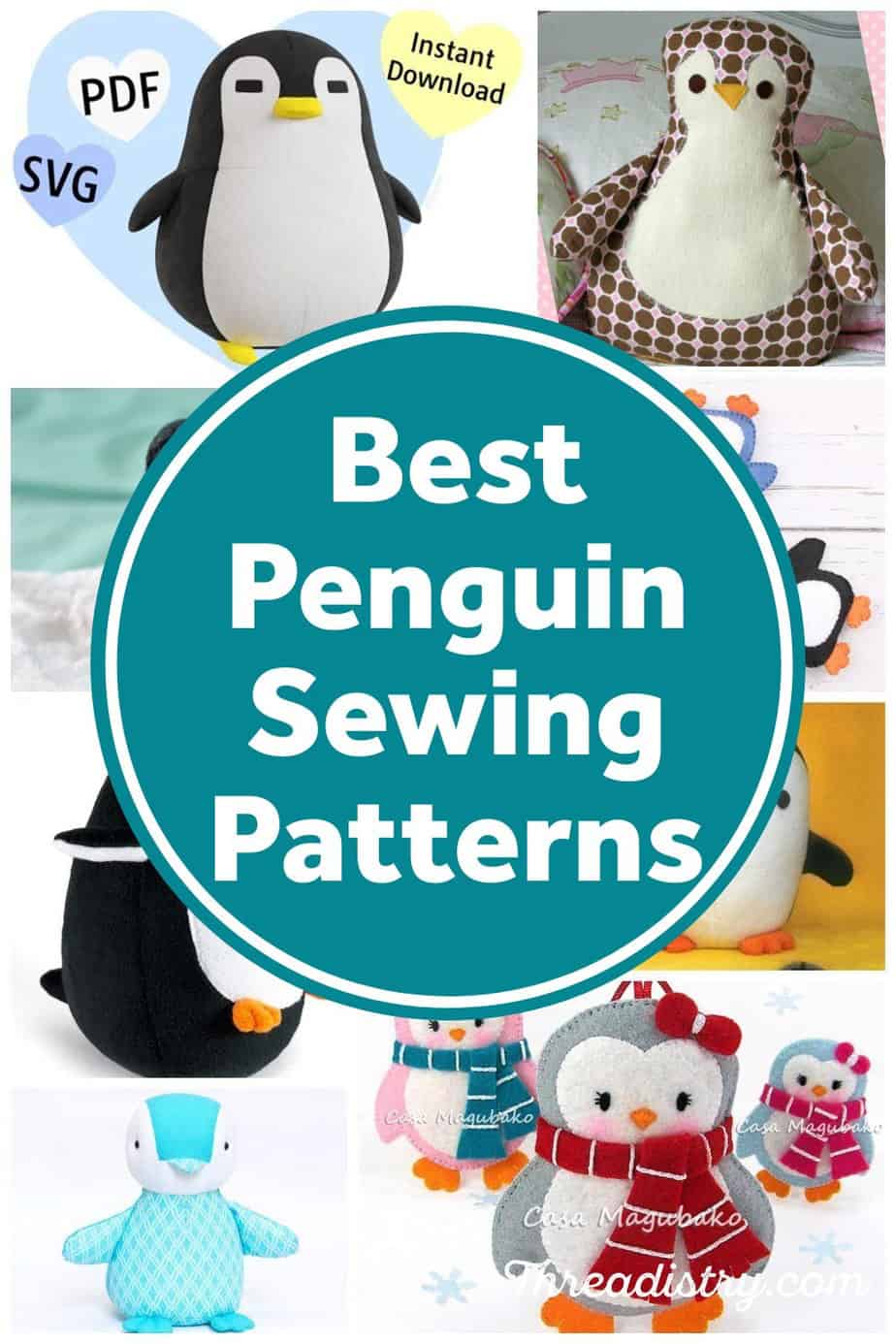 Waddle over for the cutest Penguin Sewing Patterns