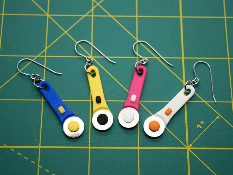 Rotary Cutter Earrings by Layers By Design