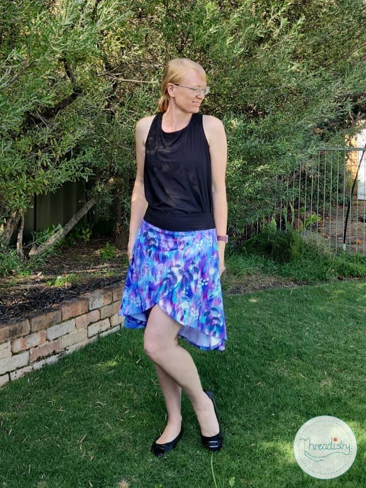 Front view of the Ashley Skort sewing pattern from 5 out of 4 Patterns