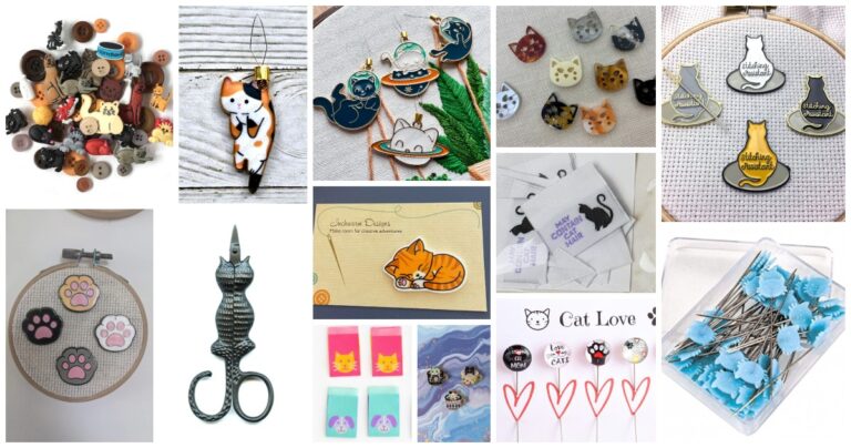 Meow-some Cat-Themed Sewing Notions and Tools