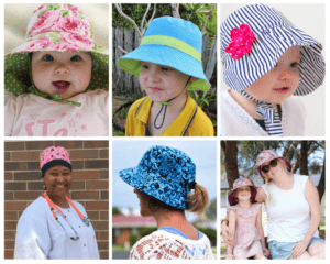 Colorful children's hats for stylish protection and sun safety.