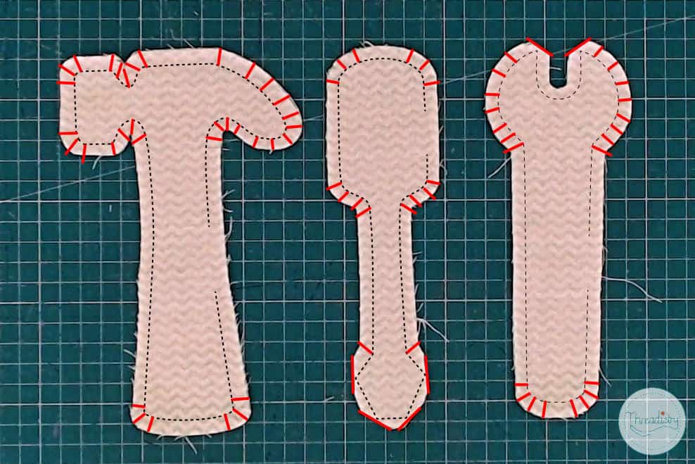 Baby Tool Set sewing pattern for DIY fabric toy.
