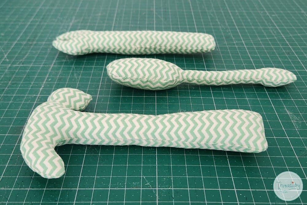 Baby Tool Set sewing pattern for soft fabric toys and accessories.