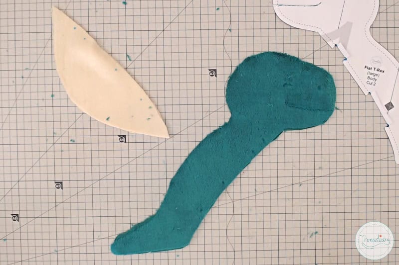 Flat t-rex pattern markings transferred